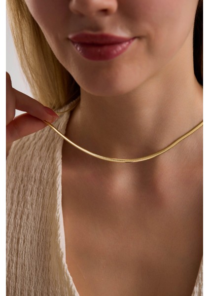 14 Ayar Yılan Altın Zincir Kolye (3.30 mm ) modelleri