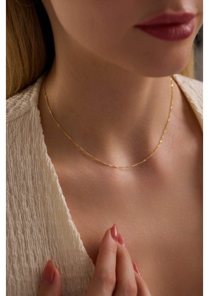 14 Ayar Singapur Altın Zincir Kolye (1.20 Mm) fiyatları