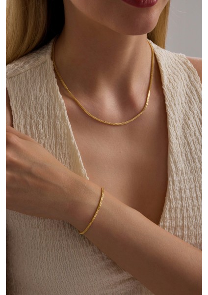 14 Ayar Palmiye Altın Zincir Kolye (1.70 Mm)