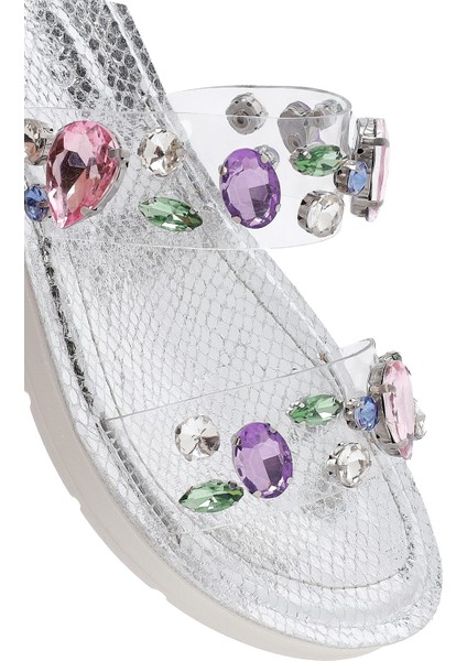 Kadın Çok Renkli Taşlı Terlik 25SFE4632PV