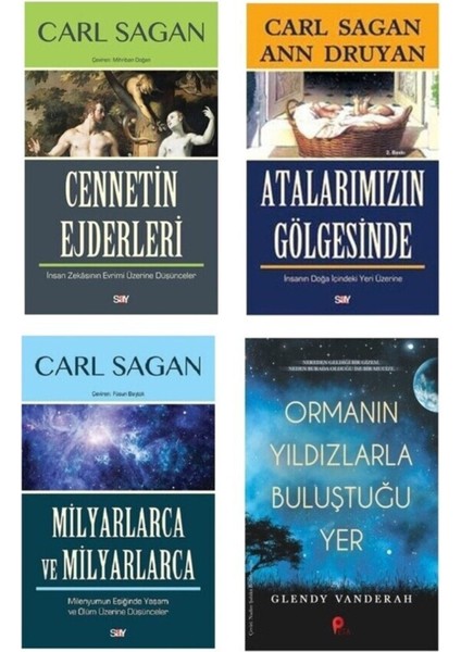Carl Sagan Set 7-Cennetin Ejderleri-Atalarımızın Gölgesinde-Milyarlarca ve Milyarlarca-Orman(Hediye)