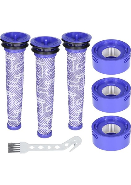 | Dyson V8 V7 Motor Filtresi ve Ön Filtre Için Uygun, 3 x Adet Hepa Filtre