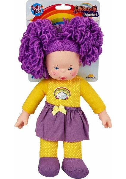 30012 Gökkuşağı Bebekleri 35 cm - Mor Saçlı
