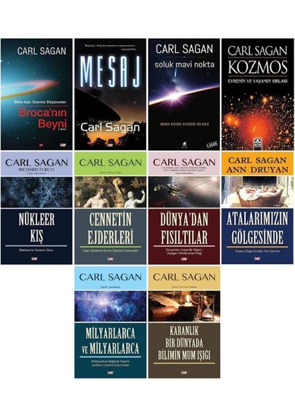 Carl Sagan 10 Kitap Set