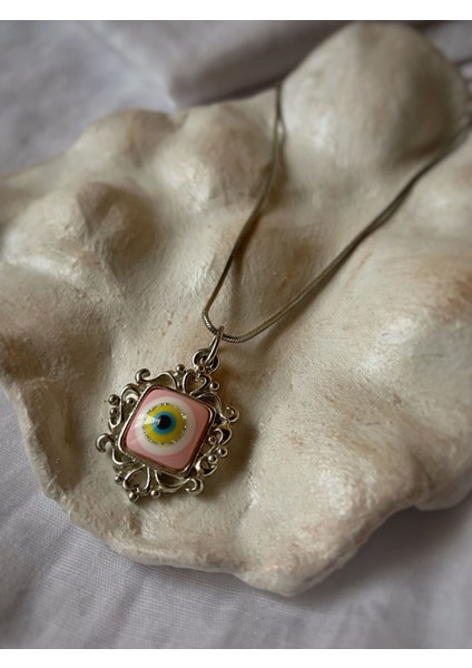 Pink Eye Nazar Boncuk Kolye