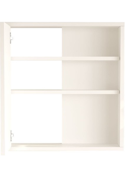 Marble Aynalı Lavabo Üstü Banyo Dolabı Raflı Kapaklı 60CM Beyaz Mar1-W indirimleri