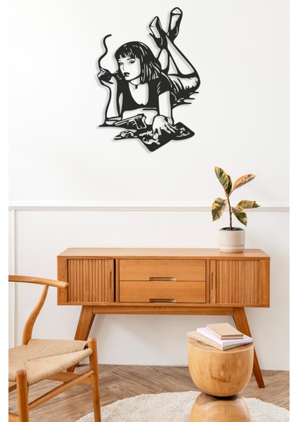 Pulp Fiction V.2 Mia Mdf Duvar Dekorasyon Lazer Kesim 44X36 cm