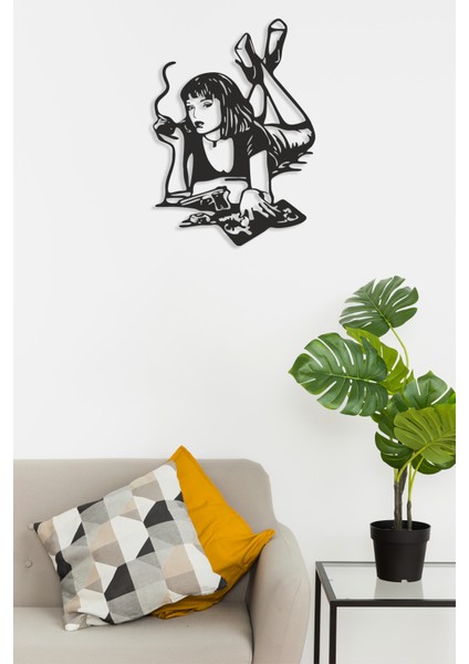 Pulp Fiction V.2 Mia Mdf Duvar Dekorasyon Lazer Kesim 44X36 cm modelleri