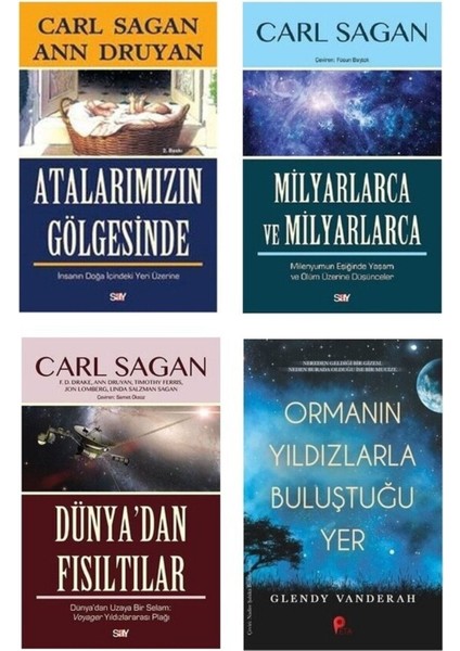 Carl Sagan Set 2-Atalarımızın Gölgesinde-Milyarlarca ve Milyarlarca-Dünyadan Fısıltı- 1 Kitap Hediye