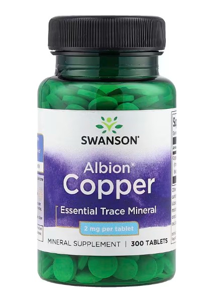 Albion Copper, 2 Mg, 300 Tablets