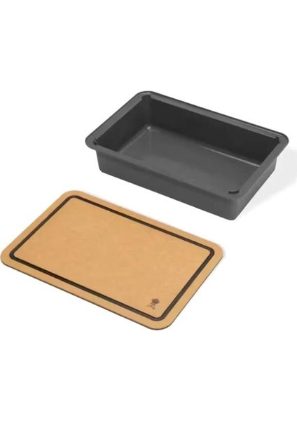 3400131 Works Prep Basin + Çift Yüzlü Kesme Tahtası – Weber Works™ Çekmeceli Hazırlık Seti