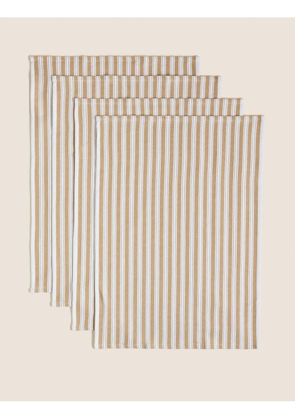 4'lü Çizgili Antibakteriyel Kurulama Bezi