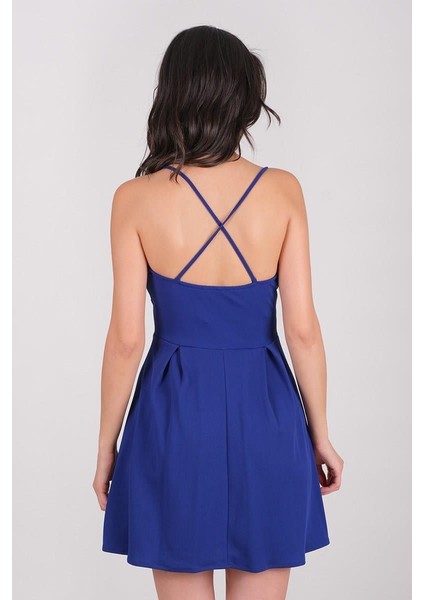 Cavazos Ince Askılı V Yaka Kısa Abiye Elbise Saks fiyatları