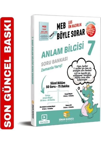 Sinan Kuzucu 7. Sınıf Anlam Bilgisi Soru Bankası Yeni