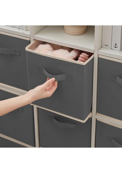 3'lü Dolap Içi Düzenleyici , Çamaşır Oyuncak Saklama Kutusu Sepet Organizer 30X30X30 indirimleri