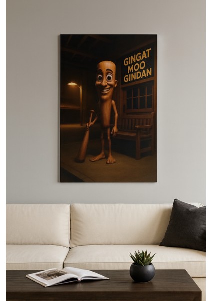 Tung Tung Sahur Cam Tablo – Mizah Dolu Gece Bekçisi Tasarımı