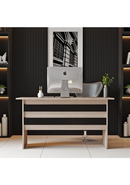 Bega A 140CM Ofis Çalışma Masası 3 Renk Meşe Siyah Beg1-Ob fiyatları