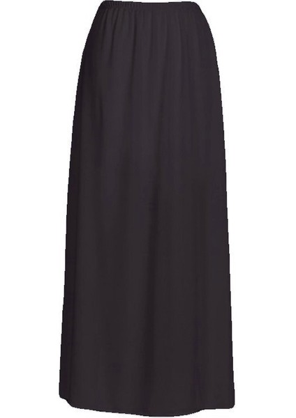 Siyah Tam Boy Uzun Jüpon Etek Altı Astar