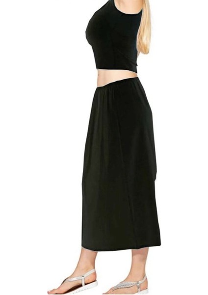 Siyah Tam Boy Uzun Jüpon Etek Altı Astar fiyatları