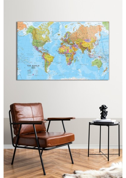 Dünya Politik Haritası Cam Tablo, Modern Ev Ofis Dekoru, Hediyelik Duvar Dekorasyonu, Kırılmaz Cam fiyatları