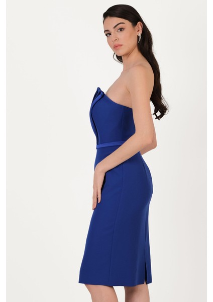 Pulcini Derin V Straplez Kısa Abiye Elbise Saks fiyatları