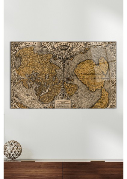 Eski Antik Dünya Haritası Cam Tablo, Modern Ev Ofis Dekor, Hediyelik Duvar Dekorasyonu, Kırılmaz Cam