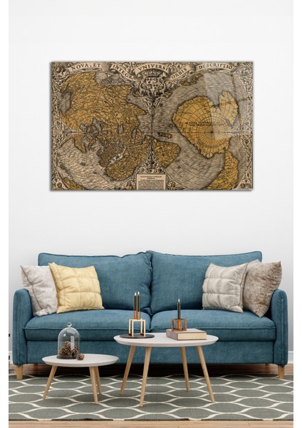 Eski Antik Dünya Haritası Cam Tablo, Modern Ev Ofis Dekor, Hediyelik Duvar Dekorasyonu, Kırılmaz Cam modelleri