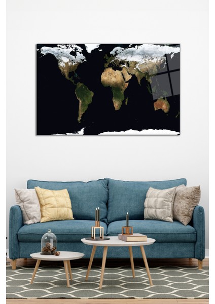 Soyut Dünya Haritası Cam Tablo, Modern Ev ve Ofis Dekoru, Hediyelik Duvar Dekorasyonu, Kırılmaz Cam modelleri