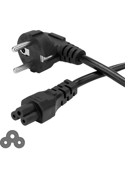 3x1 Yonca Power Güç Kablosu Notebook Adaptör Kablosu 3m fiyatları