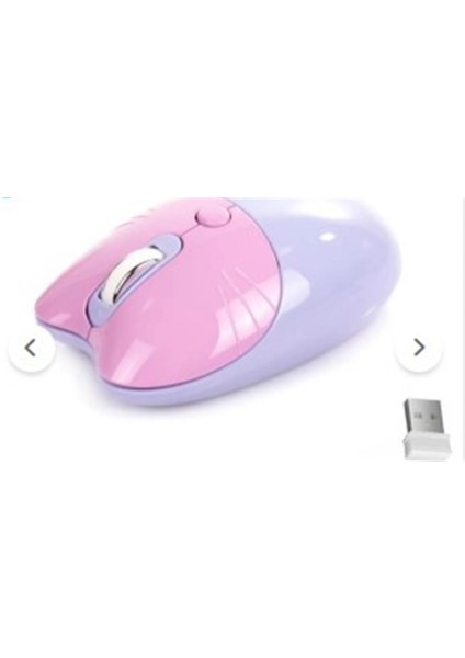sevimli Kedi Kablosuz Mor Bluetooth Mouse