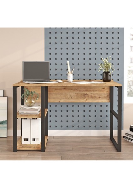 El8 Elanor 120CM Metal Çalışma Masası Kitaplıklı Ela8-A fiyatları