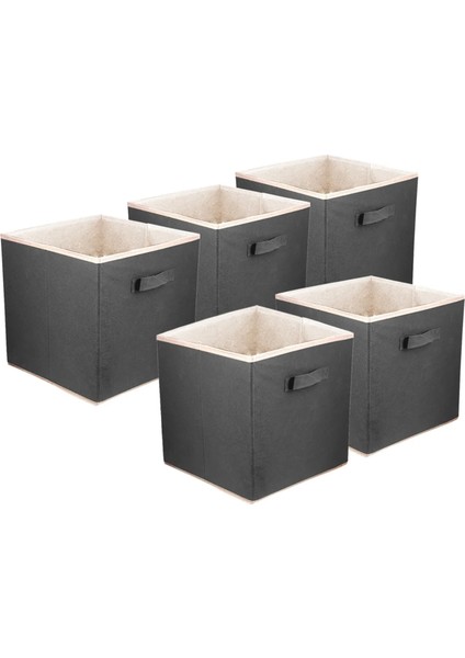 5'li Dolap Içi Düzenleyici , Çamaşır Oyuncak Saklama Kutusu Sepet Organizer 30X30X30