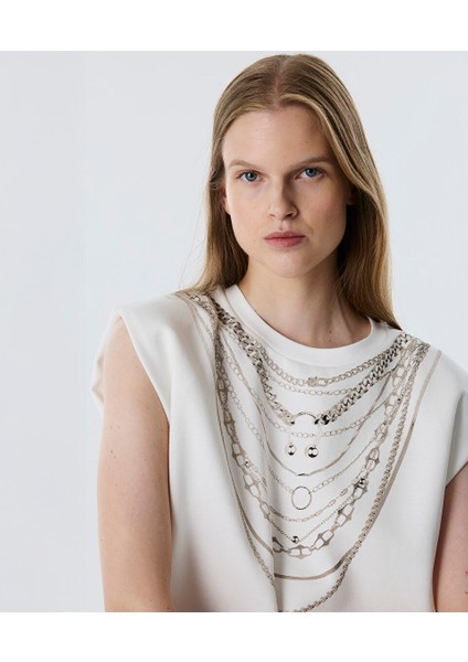 Görsel Baskılı Vatkalı T-Shırt TW6250070098018 fiyatları