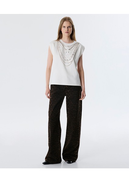 Görsel Baskılı Vatkalı T-Shırt TW6250070098018 fırsatları