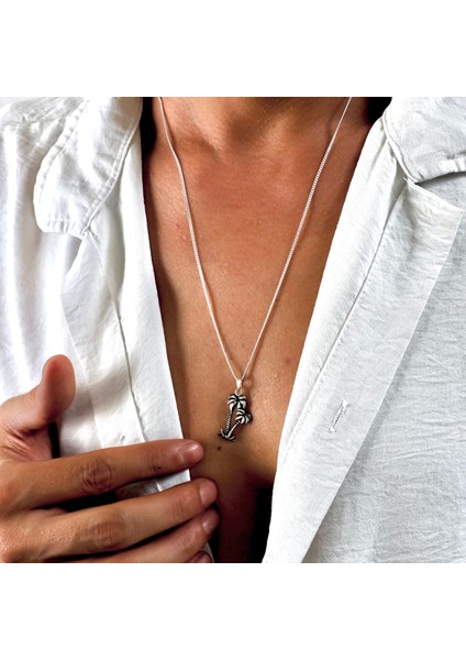 Gümüş Palmiye Ağacı Kolye 925 Ayar Gümüş Palmiye Ağacı Figürlü Unisex Kolye fırsatları