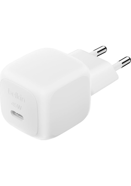 Kompakt 45 W Usb-C Güç Iletimli Hızlı Şarj Aleti, Beyaz