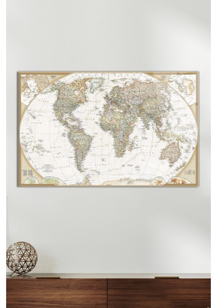 Detaylı Dünya Haritası Cam Tablo, Modern Ev Ofis Dekoru, Hediyelik Duvar Dekorasyonu, Kırılmaz Cam