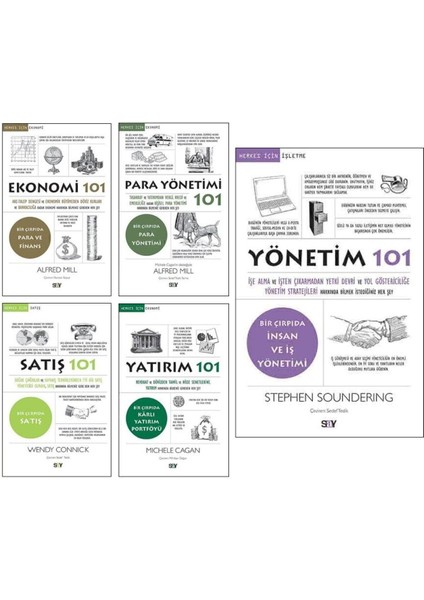 Say 101 Serisi 5'li Set / Ekonomi 101 - Para Yönetimi 101 - Satış 101 - Yatırım 101 - Yönetim 101