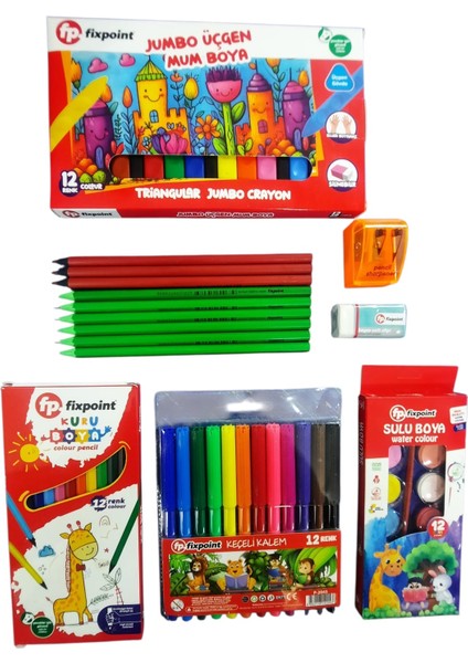 Fx Ilkokul 16 Parça Boya Seti