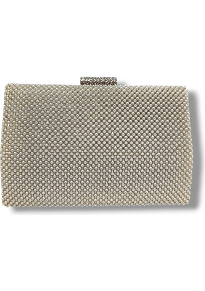 Varol 366-25 Taşlı Simli Çelik Kasa Abiye Çanta