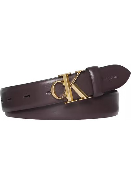 Kadın Buckle 30 mm Logo Tokalı Kemer - Kahverengi