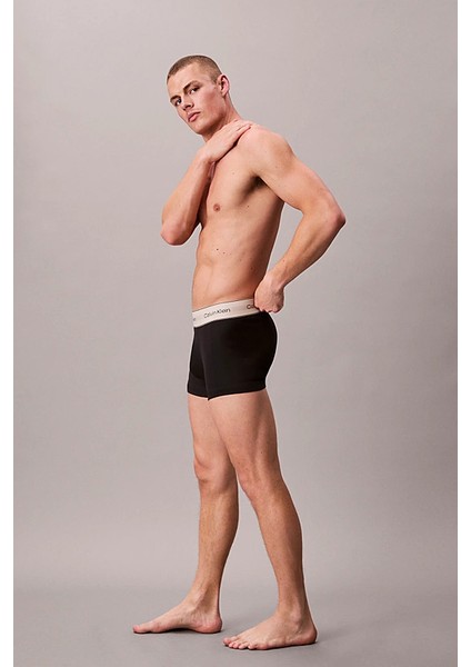 Erkek Logo Şeritli 3'lü Boxer Paket - Siyah indirimleri