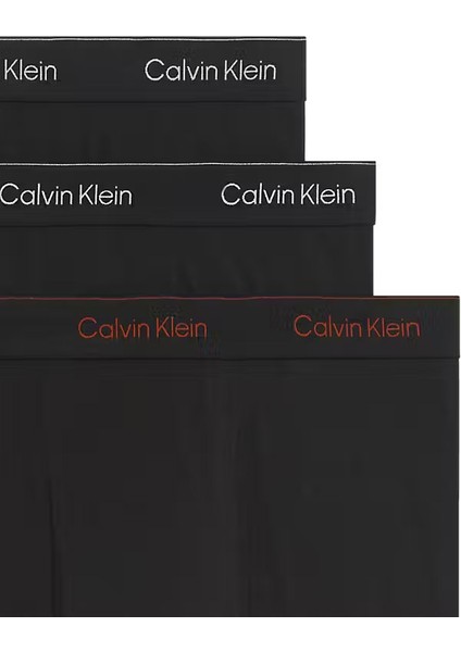 Erkek Rahat Kalıp Logo Şeritli 3'lü Boxer Paket - Siyah fiyatları