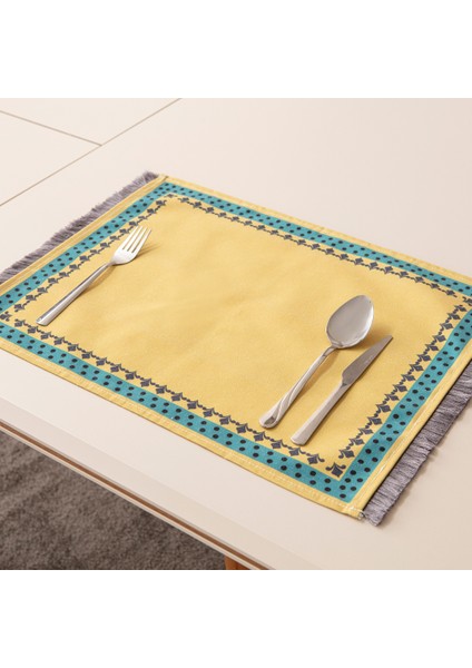Safran Luxe, Duck Keten 6'lı Amerikan Servis, Supla, Kaymaz 40X50CM modelleri