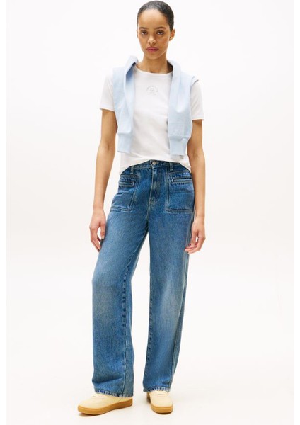 Kadın Grafik Baskılı Bisiklet Yaka T-Shirt - Ekru fiyatları