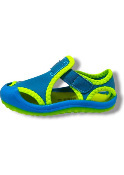 Lepi 3030-20 Cırtlı Bez Erkek Çocuk Sandalet Mavi Yeşil 18-20 modelleri