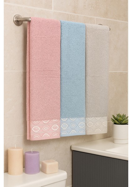 Göz Desen 3’lü Banyo Havlu Seti – 100X150 cm %100 Pamuk, Yumuşak Dokulu,desenli. fiyatları