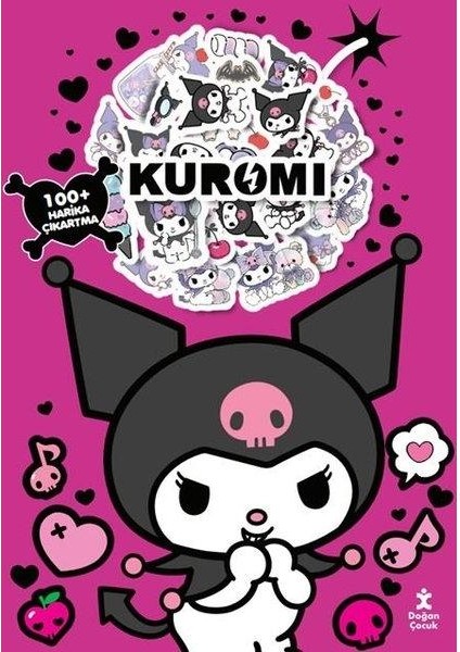 Kuromi Boyama Kitabı Çıkartma Bombası 100 + Harika Çıkartma