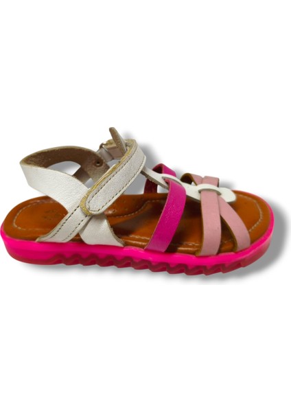 Bagcı 3046-20 Çapraz Cırtlı Kız Çocuk Sandalet Pembe Beyaz 26-30 fiyatları
