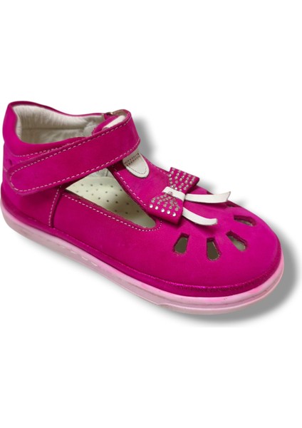 Özpinarci 3035-20 Cırtlı Fiyonk Kız Çocuk Sandalet